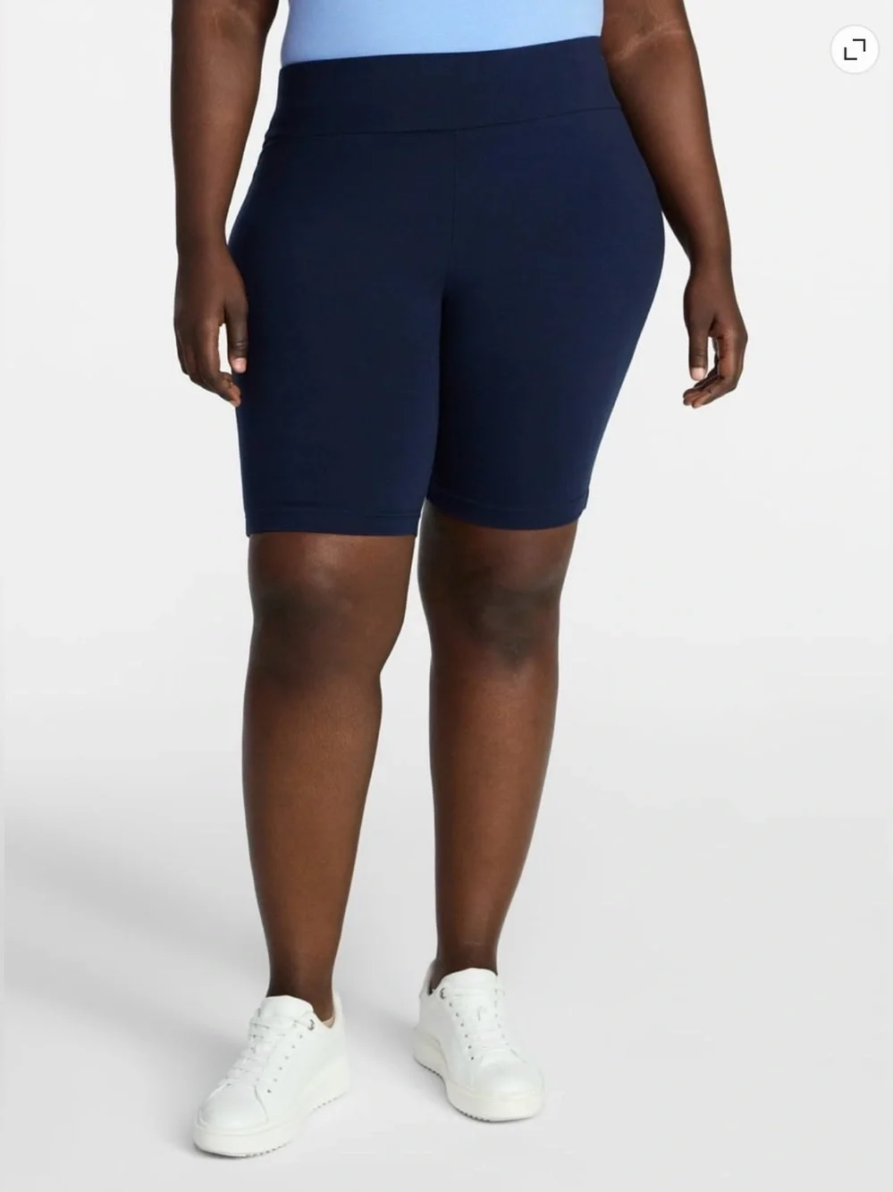Terra & Sky Women's Plus Size Navy Bike Shorts